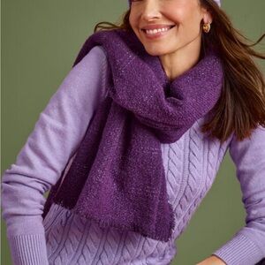 Talbots Purple Cable Knit Sweater NWOT